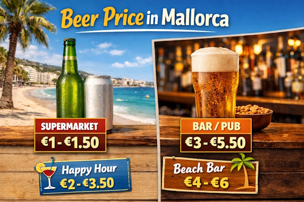 Beer prices Mallorca overview